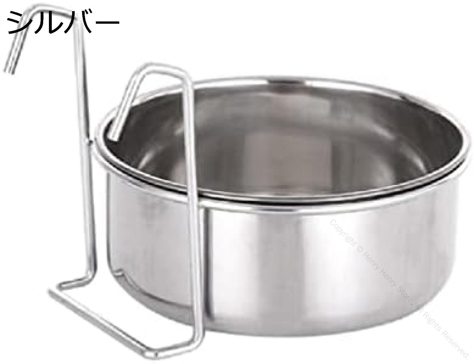 ステンレス鋼製吊り下げペットボウル 犬猫用 ケージ小屋やクレートに適合 餌と水用マルチサイズ対応 犬..