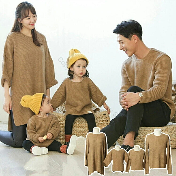 リンクコーデ 親子 セット 秋 冬 春 セーター 親子コーデ ペアルック トップス おそろい 親子ペア ワン..