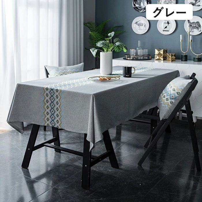 テーブルクロス おしゃれ 北欧風 防塵 花柄 石モチーフ 刺繍入り シンプルデザイン 正方形 長方形対応 デスクカバー 机カバー ピアノカバー インテリア レトロ クラシック調 多機能 新生活に最適 取付簡単 プレゼント ギフト用