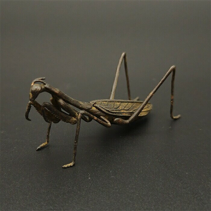 銅製置物 蟷螂 金工技術を活かしたインテリア置物 ルーム飾り物 高級感ある動物飾り物 おしゃれな和風..