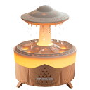 加湿器 卓上加湿器 レインドロップ加湿器 ウォータードリップ エッセンシャルオイルディフューザーと 7 色の LED ライト付きワイヤレスリモコンデスク噴水滝ランプ睡眠用 空焚き防止機能 静音設計 部屋/寝室/会社/オフィス/事務室用