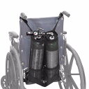 ダブル酸素ボンベバッグ ポータブル 車椅子酸素タンクキャリーバッグ 酸素バックパック 車椅子バッグホルダー DおよびEシリンダーボトルに適合 車椅子と歩行者用