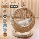 猫 ベッド ラタン ペットベッド ドーム型 猫 ハンギングチェア 猫ハンモック ペットベッド 猫ちぐら風 ペットマット 爪とぎ対応可能 吊り型 猫 ネコ ねこ ...