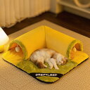 ペットベッド 冬 猫 ベッド ねこトンネル 猫ハウス キャットトンネル ペットマット ペット用品 冬用 マット 暖かい 猫用 ペットベッド クッション 猫ベッド...