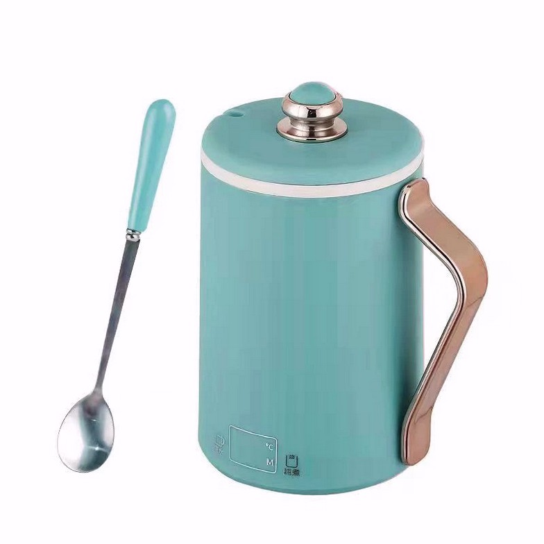 電気ケルト 45℃〜100℃ 450ml 魔法瓶 保温ポット 湯沸かしケトル ポータブル ウォーターボトル ポット 304ステンレス鋼 真空 断熱 直飲み 軽量 沸騰用 コンパクト 旅行 事務室 男女兼用