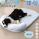 ペットベッド 冷感接触 夏用 接触冷感 枕付き クールベッド 涼感 涼しい あごのせ カバー取り外し洗える 犬猫兼用 体圧分散 ひんやり ペット ソファベッド ...