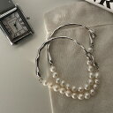 【半輪パール】 真珠 淡水パール ブレスレット アクセサリー シルバー 贈り物 プレゼント ハンドメイド 手作りバロックパール