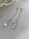【花ビラ】バロックパール イヤリング ピアス 天然淡水パール 真珠アクセサリー シルバー 18金メッキ 贈り物 プレゼント ハンドメイド 手作り スベシャル HER%