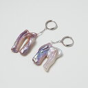 【オーロラバロックパール】バロックパール イヤリング ピアス 淡水パール 真珠アクセサリー シルバー 贈り物 プレゼント ハンドメイド 手作り フックピアス HER%