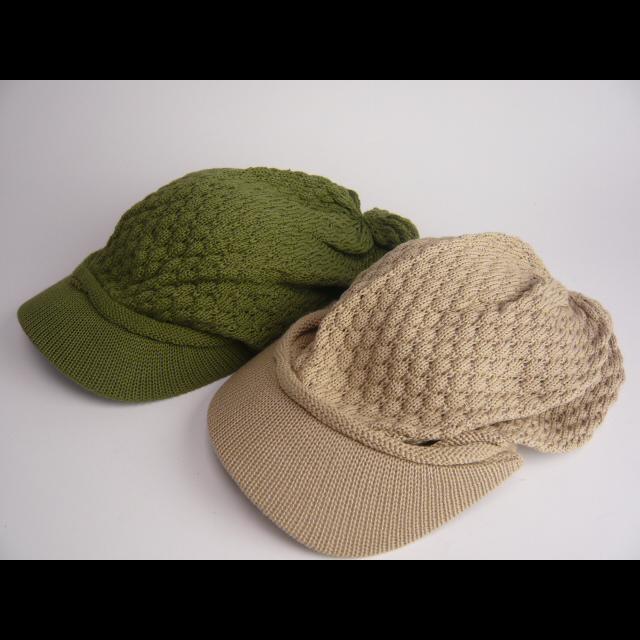 【サマーニット】シンプルなつば付きニット