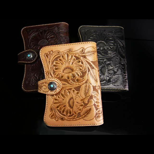 【一点物】牛皮カービング手帳