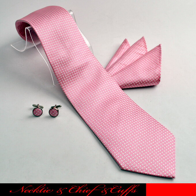 シルク100％のジャガードネクタイとポケットチーフ、カフスボタンの3テンセットです。☆シルク100％ネクタイ/ネクタイ3点セット/ポケットチーフ/カフスボタン/...