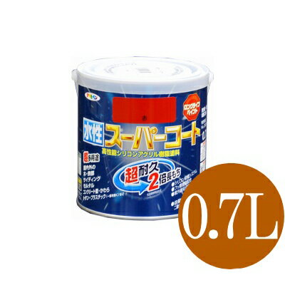 アサヒペン 水性スーパーコート ソフトグレー (全45色) [0.7L] 多用途 水性塗料 鉄部 ト