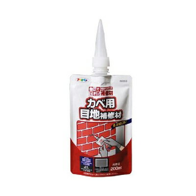 ■商品名 アサヒペン カベ用目地補修材 グレー [200ml] ■用途 ●屋内外のタイル・ブロック・レンガ・岩・石などのひび割れ（9mm幅、9mm深さ以下）の補修に。 ※床面に使用しないでください。 ※絶えず水がかかったり水につかったりするところや、いつも湿っているところには適しません。 ■備考 ただし、北海道、沖縄、その他離島は別途連絡させていただきます。 ※注文時は送料が反映されません。 当店からお送りする注文確認メールにて正しい合計金額をご連絡いたします。※注意事項：航空便輸送不可商品となります。 ■ご注意 ご注意ください。 掲載されている写真と異なる場合がございます。 法人・事業所様向けショップpaint PROアサヒペン カベ用目地補修材 グレーアサヒペン カベ用目地補修材[200ml] カベ用目地補修材の特長 特長 ●パウチ容器なので、補修箇所に直接手で中身を押し出して使えます。 ●密着力が強く、耐久性抜群な樹脂モルタルです。 ●屋内外に使用でき、補修後、水性塗料が塗れます。 用途 ●屋内外のタイル・ブロック・レンガ・岩・石などのひび割れ（9mm幅、9mm深さ以下）の補修に。 注意※床面に使用しないでください。 ※絶えず水がかかったり水につかったりするところや、いつも湿っているところには適しません。 施工量 約5.3m（6mm幅で6mm深さのひび割れを補修の場合） 硬化時間 夏期/約4時間　冬季/約6時間（深いひび割れ内部の完全硬化：約30時間） 色味 グレー 補修用具はこちら アサヒペン 充てん材用仕上げヘラ[20mm] アサヒペン 充てん材用仕上げヘラ[30mm]