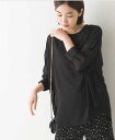 シアーレイヤードボリューム8分袖プルオーバー