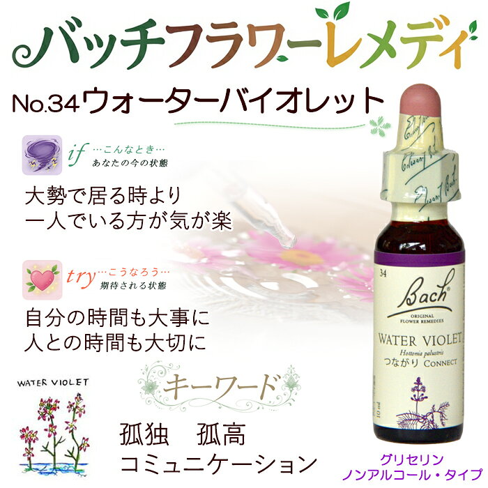 バッチフラワーレメディ ウォーターバイオレット 癒しグッズ-淋しさ寂しさ 10ml 1本 herb-herb-10000060 女性の幸せ応援ハーブレンド サンプル画像2