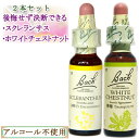 バッチフラワー 後悔、決断がテーマのレメディ2本セット（スクレランサス、ホワイトチェストナット） 10ml グリセリンタイプ 