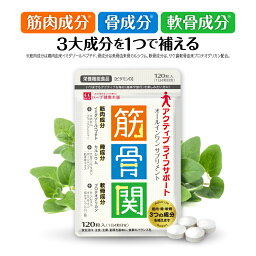 アウトレットセール！在庫限りで20%OFF／ 【公式】筋骨関 / 筋肉成分 鶏肉由来イミダゾールペプチド・骨成分 魚骨由来骨カルシウム・軟骨成分 サケ鼻軟骨由来プロテオグリカン の3つの成分を1つで補えるオールインワンサプリメント｜ハーブ健康本舗