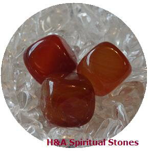 Spiritual Stones/Stone Healing商品名 カーネリアン：ヒーリングストーンタンブル型ストーンヒーリング用天然石特徴 カーネリアンは「仙骨」のチャクラに呼応できるパワーストーンです。インナーチャイルドがポジティブな形で表れるように促し、守護霊とのつながりも強くするといわれています。 肉体の内分泌腺、肝臓、すい臓、脾臓のバランスを整えます。さらに他のチャクラを調和します。 「基底（恥骨）」のチャクラにも効果的です。魔除けと幸運のお守りとして持ち歩いてもいいですし、魔除けとして部屋に置くのもいいでしょう。 呼応チャクラ 「第1.ルート基底」「第2.仙骨」 サイズ約15mm※天然石のため商品によってサイズ、厚さに誤差がありますのでご了承ください。浄化について ご使用前やクリスタルの色がくすんできたり、心なしか元気がないように見えた時は浄化してください。輝きのない石では、十分なパワーは得られません。定期的な浄化をお勧めします。 ご注意 天然石のため商品によって多少のインクルージョン、色の具合、サイズに誤差がありますのでご了承ください。 クリスタルヒーリングワークの方法はこちら□■　カーネリアン/CARNELIAN　■□■チャクラ第1「ルート基底」・第2「仙骨」■特徴&nbsp;水中に溶け込んだ珪酸分（Sio2）が低温下で沈殿したものが微小な結晶の集合となり、各結晶間にはさらに小さな透き間を持って形成されたものです。カルセドニーの中で赤みが強いものを「カーネリアン」と呼ばれています。鉄の含有によって、赤みが出ています。■いわれ紀元前2500年頃のメソポタミア王墓からも発掘されているように、古くから彫刻や置物、印章などに用いられてきました。ナポレオンの八角形の印章にも使われ、ナポレオン家の象徴とも言われています。邪気から身を守り真実を見抜く石とも言われています。古代の人々にも幸運のお守りとして崇められていました。&nbsp;