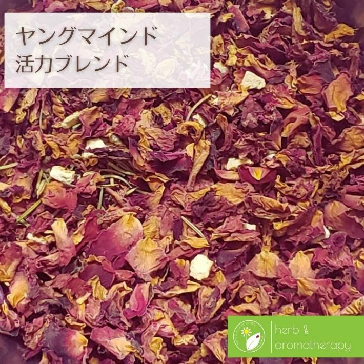 楽天ハーブとアロマテラピーヤングマインド 活力ブレンド ブレンド ハーブティー 20g ハーブティー 茶葉 ローズレッド ローズマリー セージ フェンネル ブレンドティー オレンジピール ギフト