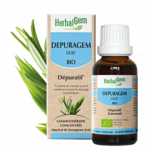 HerbalGem ジェムレメディ 新芽のエネルギー デピュラジェム BIO DEPURAGEM 排水,DT、スリムに向けてケア ジュニパーとローズマリーが配合され、体内の老廃物の排出をサポート ベルギー発、自然療法のハーバルサプリメントで...