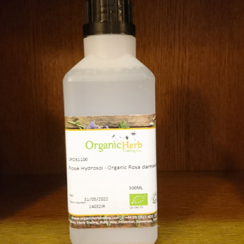 ORGANIC HERB オーガニックハーブ ローズ ハイドロゾル 500ml フラワーウォーター セラピスト 正規販売店 ハーバリスト バラ水100% プロ仕様 Rose Hydrosol