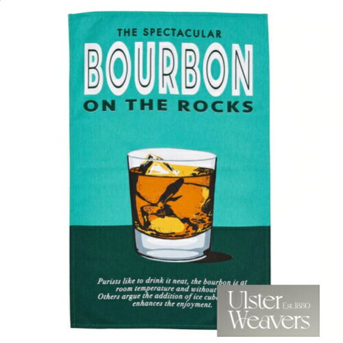 ULSTER WEAVERS アルスターウィーバーズ ティータオル コットン Bourbon バーボン 洋酒 カクテル お酒柄 キッチンクロス 布巾 水切り タペストリー 壁装飾 インテリア ギフト プレゼント 贈り物 母の日 父の日 引越し ご挨拶 年末年始 お年賀 正規品 022BBN