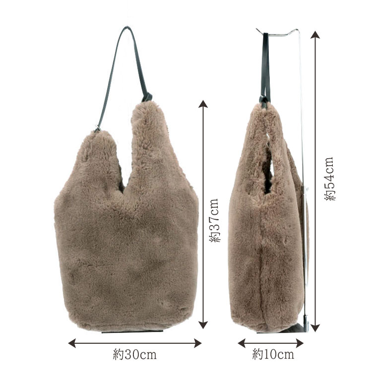 エコファー フェイクファー 2WAY ショッパーバッグ BAG 手提げ ファーバッグ ショルダーバッグ レディース ギフト プレゼント