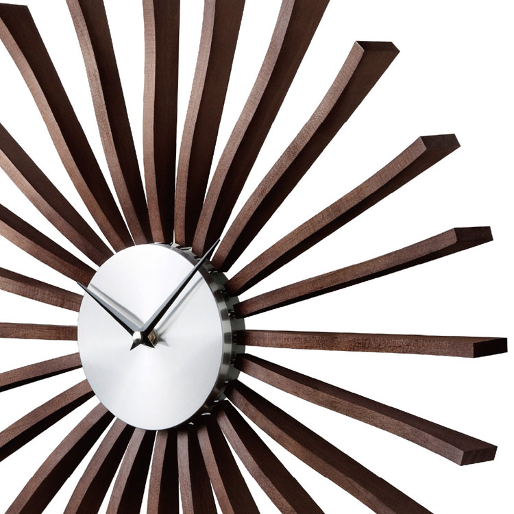 George Nelson Flutter Clock ウォールクロック 掛け時計 インテリア 時計 木製 壁掛け時計 おしゃれ シンプル モダン アメリカ レディース メンズ ギフト プレゼント 送料無料 ウォルナット herbette-10136127 エルベート ブルーレーベル サンプル画像2