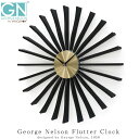 George Nelson Flutter Clock ウォールクロック 掛け時計 マットブラック インテリア 時計 木製 壁掛け時計 おしゃれ シンプル モダ...