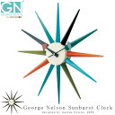 George Nelson Sunburst Clock ウォールクロック 掛け時計 インテリア 時計 木製 壁掛け時計 おしゃれ シンプル モダン アメリカ ...