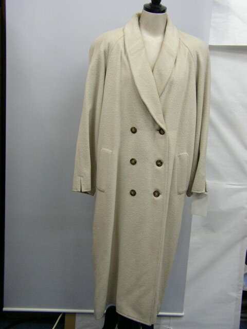 アンゴラ・ウール混コートベージュ送...