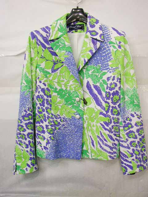 フランスブランド コットン素材 ジャケット リーフプリント 花柄 送料無料 レディース ギフト プレゼント