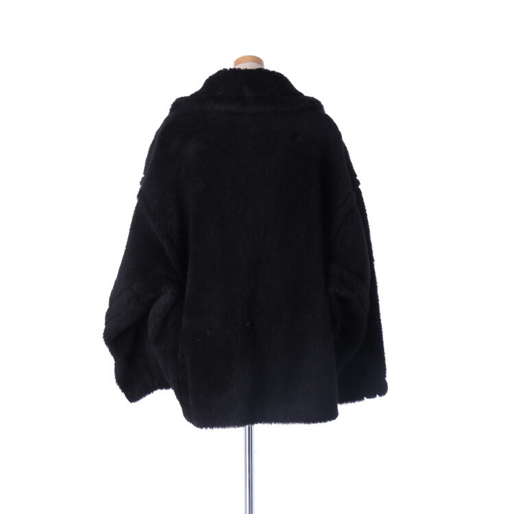 ウール ジャケット ショートコート ダブル オーバーサイズ ブラック 送料無料 レディース ギフト プレゼント