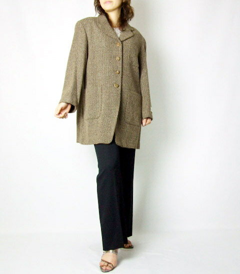 樂天商城 - ウール混 布帛 ジャケット ブラウン 送料無料 レディース ギフト プレゼント