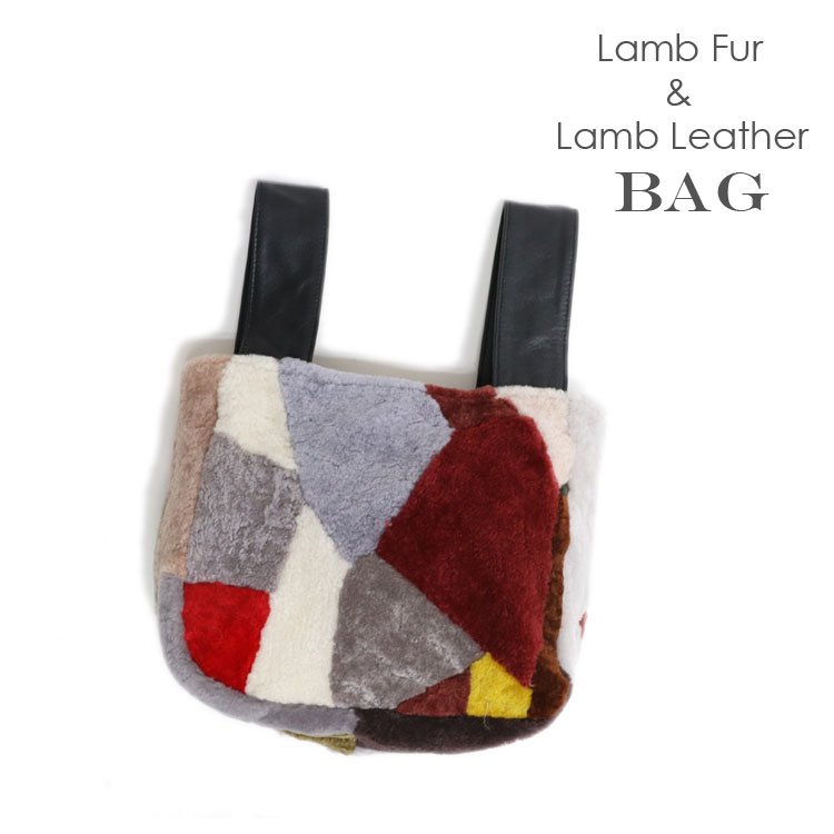 ラムファーラムレザートートバッグ手...