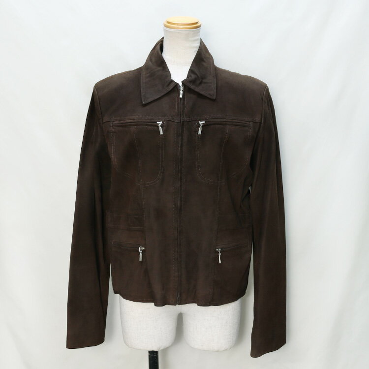 ゴート レザー スエード ジャケットダークブラウン 送料無料 レディース ギフト プレゼント