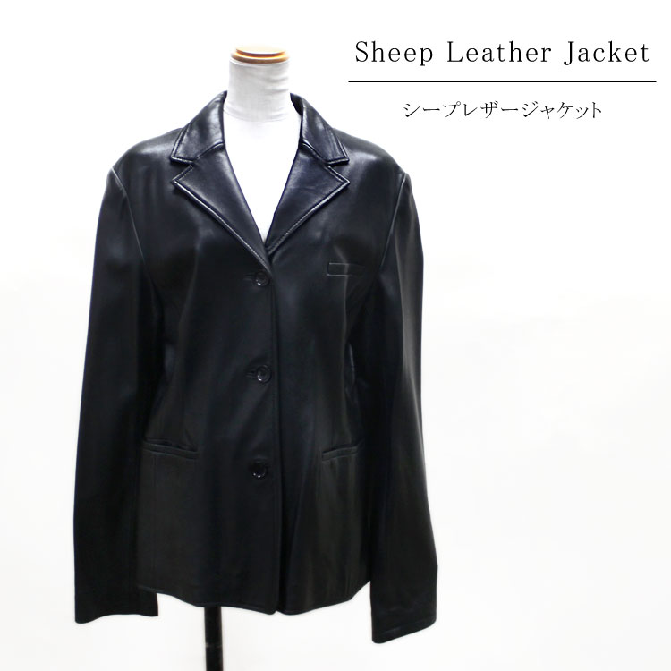 訳あり シープ レザー ジャケット ブラック レディース 送料無料 ギフト プレゼント