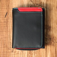 mywalitカーフレザーミニマルウォレットジップ小銭入れ付きMY1087