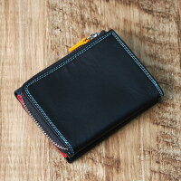 mywalitカーフレザーミニマルウォレットジップ小銭入れ付きMY1087