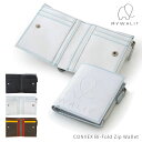 【お種銭付】 mywalit 二つ折り財布 ミニ財布 CONVEX 2つ折ウォレット Convex Bi-Fold Zip Wallet カーフレザー 牛革 小さい財布 ブラック ホワイト フーモ MY1387
