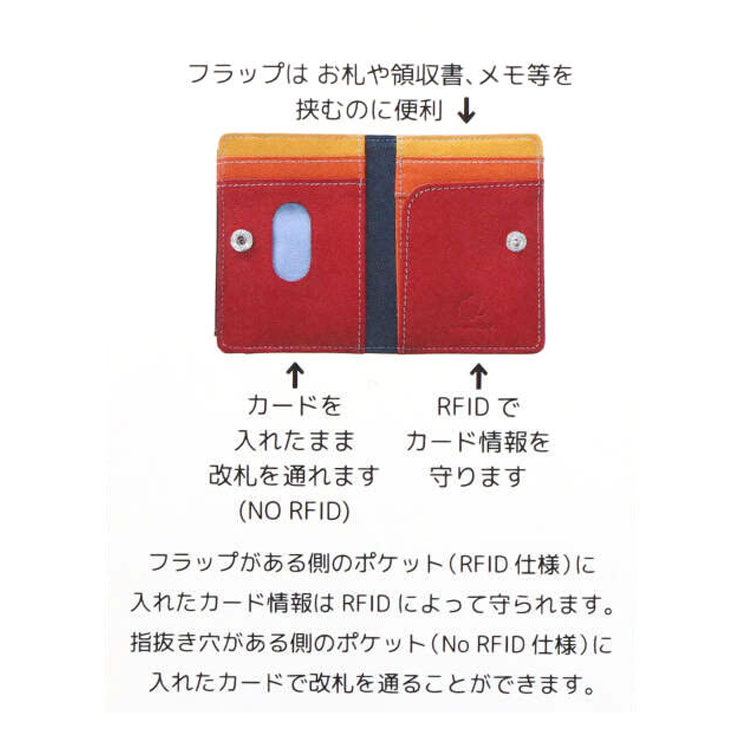 【お種銭付】 mywalit RFID レザー 二つ折り財布 MY1428 牛革 スキミング防止 コンパクト財布 ミニ財布 スリム 手のひらサイズ 小さい財布 小銭入れ付き パスケース マイウォリット マイウォレット レディース ギフト プレゼント 全5色