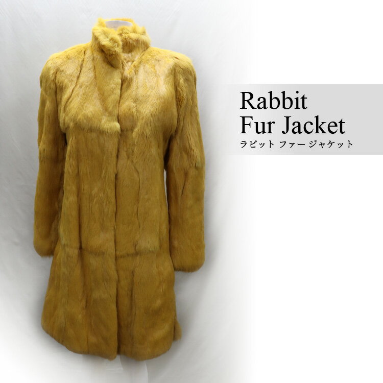 Rabbit - ラビット ファー ジャケット イエロー 送料無料 レディース ギフト プレゼント
