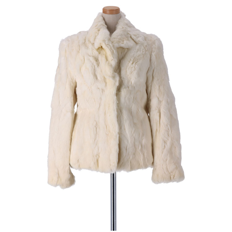 レッキスラビット ファー ジャケット オフホワイト 送料無料 レディース ギフト プレゼント