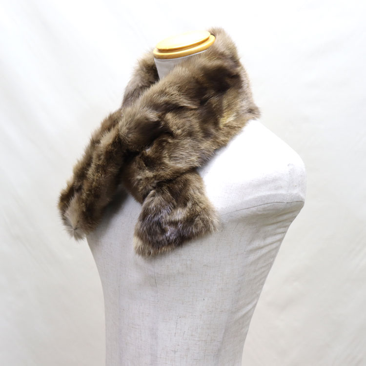 セーブル ファー マフラー ナチュラルカラー 送料無料 レディース ギフト プレゼント
