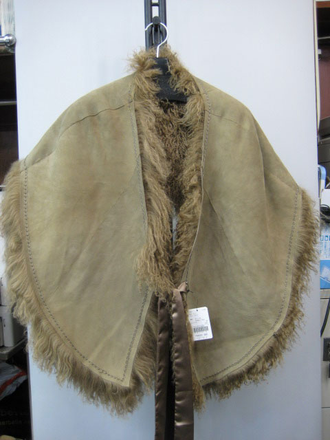 チベットラム Wフェイス ファー ケープ キャメル 送料無料 レディース ギフト プレゼント