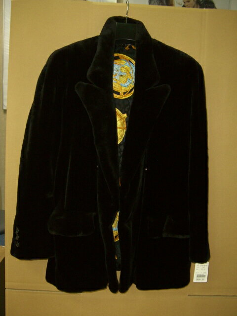 ミンク ファー ジャケット メンズ 裏地柄入り ブラック【送料無料/ メンズ】 ギフト プレゼント