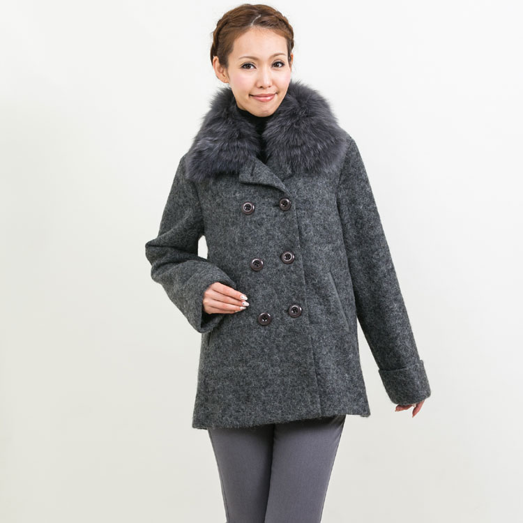 Fox - フォックス ファー トリミング ウール素材 ジャケット 送料無料 レディース ギフト プレゼント