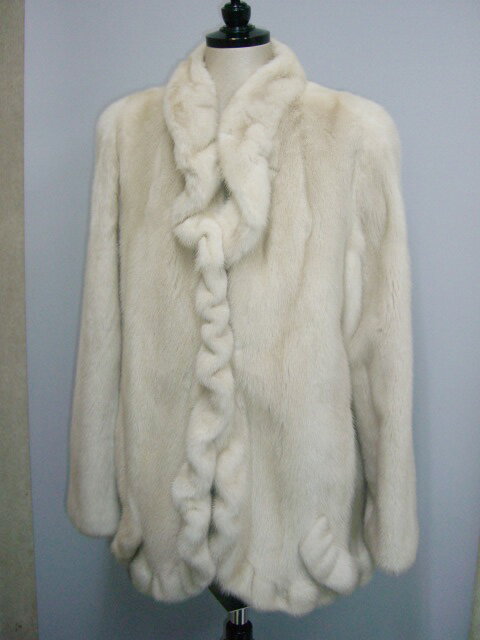 ミンク フリル ファー ジャケット パール 送料無料 レディース ギフト プレゼント