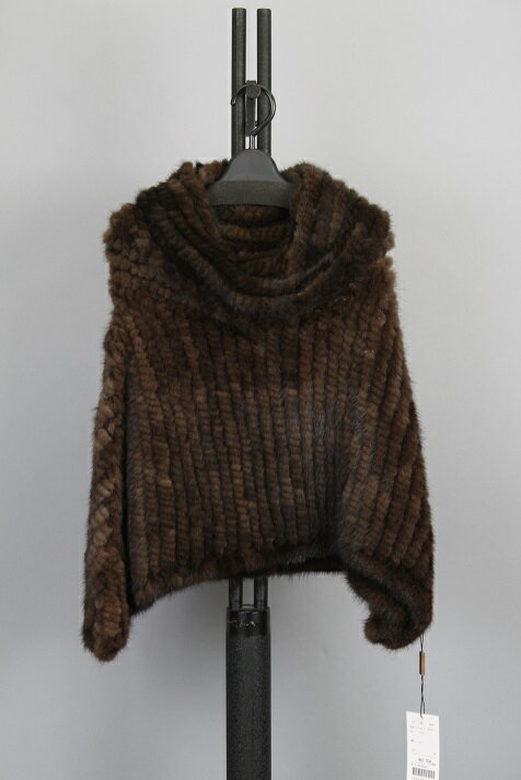 ミンクファー編込みプルオーバーブラ...